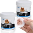 300Pcs Wipes pour les yeux de chien Biodégradable, Nettoyant pour les yeux de chien hypoallergénique de chat, Wipes détachant les taches d'animaux de compagnie