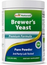 Best Naturals 100% Pure Brewers Poudre de levure - 16 oz - Soutiens pour une augmentation de l'approvisionnement en lait maternel pendant l'allaitement, l'allaitement, la santé digestive