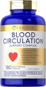 Carlyle Blood Circulation Supplement: 180 Capsules Supporte une Circulation Santé.