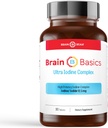 Brain Basics Supplément complexe d'iode ultra pour le soutien de la thyroïde, Iodine et Iodide de potassium en une, Supplément d'iode pour la santé de la thyroïde et du cerveau, 12,5 mg Iodine et Iodide de potassium - 90 comprimés