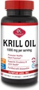 Olympians Labs Antarctic Krill Oil, 1000mg Caps avec Astaxanthin, Omega-3, EPA, DHA, Immune, Joint & Cerveau Support, 60 Softgels