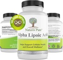 Simply Natures Pure Alpha Lipoic Acid 600mg 120 Veggie Capsules, Non-GMO Thioctic Acid 4 Month Supply