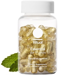 Ritual Prenatal Multivitamin for Women - Key Essential Vitamins and Minerals to Support Mom and Baby During Pregnancy* - Folate, Choline, Omega-3 DHA, Iron - Vegan - Mint - 60 Capsules - 30 Servings