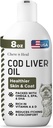 Pure Cod Liver Oil for Dogs - 8 oz - Contains Omega 3, Omega 6, Vitamin A, and Vitamin D to Reduce Itching and Promote Skin and Coat, Heart, Joint, and Immune Health