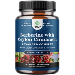 Balancing Berberine Plus 1200mg Per Serving Complex - Antioxidant Berberine with Ceylon Cinnamon Capsules Plus Silymarin Milk Thistle Extract - Active PK for Heart Health Support - 90 Count
