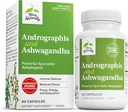 Terry Naturally Andrographis and Ashwagandha - Immune System Support Supplement - Support Energy & Healthy Stress Response - Energy Support Supplement - 60 Capsules (60 Servings)