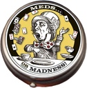 Mad Hatter Pill Box - Compact 1 or 2 Compartment Medicine Case
