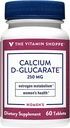 The Vitamin Shoppe Calcium D-Glucarate 250MG, Natural Substance for Women's Health That Supports Estrogen Metabolism & Hormone Balance Through Detoxification (60 Tablets)