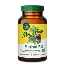 MegaFood Methyl B12, Cellular Energy Metabolism Support, 90 Mini Tablets