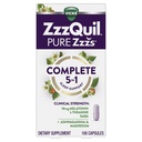 ZzzQuil Pure Zzzs Sommeil complet, Melatonin 10mg, L-Theanine, GABA, avec Ashwagandha, et Magnésium, Melatonin Aide au sommeil, 100 Compte