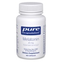Encapsulations pures Mélatonine 20 mg - Non destiné au soutien du sommeil - pour le système immunitaire et les cellules saines - 99,5 % Mélatonine de pureté - Sans gluten et sans OGM - 180 capsules