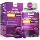 Mélatonine 100mg pour la santé antioxydante et cognitive, Mélatonine ultra-haute dose avec CoQ10, curcuma, trans-résvératrol, vitamine B12 C E pour l'anti-âge du cerveau, réparation cellulaire et énergie, 75 Softgels