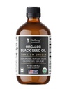 Dr Berg Black Seed Oil Organic Cold Pressed – Pure Nigella Sativa Black Cumin Oil – USDA Organic, Halal, Vegan – pour les cheveux, la peau, le support immunitaire – Liquide non raffiné – bouteille en verre de 4 oz