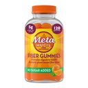 Gommies de fibre de métamucil pour les adultes, Pas de sucre ajouté Arôme orange, 5g Mélange de complément de fibre à base de plantes prébiotiques, 120 Compte
