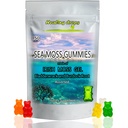 Gommies de mousse de mer - Mousse de mer Irlandaise - Poudre et gel de massade séchée au soleil cru biologique - avec racine de bardeur Bladderwrack – Alkaline Keto Vegan Non-GMO Diet – Skin & Detox (Assorti)