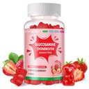 DANEW Pro Glucosamine Chondroitin Gummies avec MSM & Elderberry Extra Strength - Joint Support, Antioxydant Immmune Support Supplément pour Adultes, Hommes & Femmes.90 Strawberry Gummies
