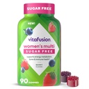 Supplément quotidien multivitamine sans sucre pour les femmes de Vitafusion, vitamine gommy adulte pour l'énergie, os et immunosupport*, 90 comte