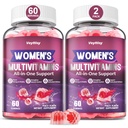 Gummy multivitamines méthylées pour les femmes - Gummy multivitamines multivitamines pour les femmes avec des vitamines A C D E, Folate méthylé, Biotine, Complexe B, Fer, CoQ10, Inositol - Multivitamines pour les femmes 120 Compte