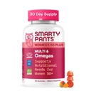 SmartyPants Multivitamine Gummy pour les femmes de 50 ans et plus, Oméga 3 (DHA/EPA), Méthylfolate, CoQ10, Vitamine D3, C, Vitamine B12, B6, A, K, Biotine, Sans gluten, 90 Compte (30 jours)