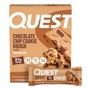 Quest Nutrition Chocolate Chip Cookie Dough Protein Bars, 21g Protéines, 4, Net Carbs, 1g Sucre, Haute Fibre, Sans gluten, Céto Friendly, 4 Comte