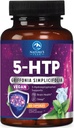Supplément 5-HTP - 5-HTP 200mg par portion - Extra Strength 5HTP (5-Hydroxytryptophane) Griffonia Simplicifolia - Soutient le repos, le calme naturel et la santé du cerveau - mis en bouteille aux États-Unis - 60 Capsules