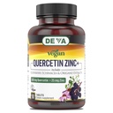 DEVA Vegan Quercetin 500mg Plus 25mg Zinc avec des extraits de mûre, d'échinacée et d'origan - Aucun ingrédient animal - 90 comprimés, 1-emballage