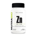 Supplément minéral au chélate de zinc de NutraBio - pour une bonne croissance, développement et santé immunitaire - 30mg de zinc par capsule végétarienne - 120 portions