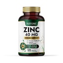 Construit par la nature Zinc 40 mg – Soutien immunitaire haute puissance et supplément antioxydant – favorise la santé de la peau et la guérison des plaies – Gluconate de zinc – non-OGM, sans gluten – 120 comprimés