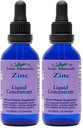Eidon Ionic Minerals Liquid Zinc Concentrate - Ionic Zinc Supplément gouttes pour les adultes et les enfants, soutenir le système immunitaire, les cheveux et la peau, le foie et le rein santé, soulager le stress - 2 oz (paquet de 2)
