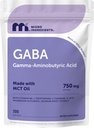 Micro-ingrédients GABA 750 mg à l'huile MCT, 300 softgels.
