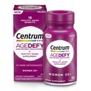 Défi de l'âge du centrum pour les femmes de 35 ans et plus - Multivitamine à haut potentiel et supplément au vieillissement en santé – Multivitamine avec resvératrol et Niacine pour le soutien de niveau NAD+ - Bouteille en aluminium, 60 comprimés