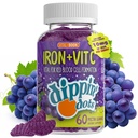 Vital+Boon - Fer avec vitamine C et B12 Gummies (60 Compte) Vital pour la formation de globules rouges.