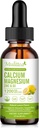 Calcium Magnésium Zinc liquide avec la vitamine D3, Magnésium Glycinate Plus Vitamine C K2.
