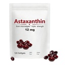 Astaxanthin 12mg, 120 Softgels, Max Strength Antioxydant à l'huile de coco, formule naturelle, haute absorption pour le soutien des yeux et de la peau, formule naturelle, non-OGM, sans gluten