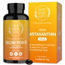 Astaxanthine supplément 12mg de produit antioxydant à base de plantes pour l'hydratation de la peau, l'élasticité et le rayonnement Glow.