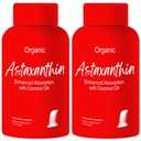 Advanced Bionetix 2 Pack Triple Strength AstaQuilTM Astaxanthin 12mg Formule haute biodisponibilité, 120 Softgels Huile de coco biologique pour l'absorption améliorée. puissant antioxydant articulaire Cœur santé