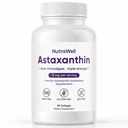Nutrawell Astaxanthin - Supplément quotidien de bien-être antioxydant avec une formule naturelle d'Astaxanthin propre pour un mode de vie adulte actif Facile à prendre Capsules - 90 Softgels (1)