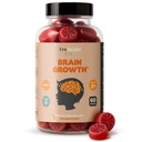 TruHeight Kids Gommies de croissance cérébrale (Orange, 2 ans et plus) Tous les enfants et adolescents naturels Vitamines - Omega 3 Gommies soutient la croissance cérébrale, la clarté mentale, Focus, la santé oculaire, suppléments de mémoire, multivitamine DHA
