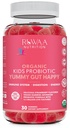 RUWAA NUTRIITION Enfants Gommies bio probiotiques pour la santé digestive, Immune Support, Constipation, Bloating. 2,5 milliards d'UFC, goût de fraise, probiotiques à croquer pour les enfants de 4 à 30 ans (1)