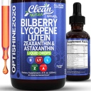 Nettoyer Nutra Lutein et Zeaxanthin Vitamines pour les yeux Supplément Lycopène Astaxanthin Bilberry Liquid Drops