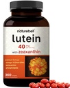 Lutéine 40mg + Zeaxanthine 1 600mcg, 360 Softgels. Formule 4-en-1 avec Astaxanthine, Oméga-3 et Phospholipides.