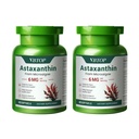 2 bouteilles Astaxanthine 6 mg, supplément d'astaxanthine Premium avec activité antioxydante, soutient la santé des yeux, de la peau, des articulations et du système immunitaire. Source de microalgues fraîches, non OGM, sans gluten - 120 softgels