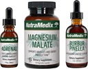 NutraMedix Energy Set - 3-Piece Kit Includes Extracts of Astragalus, Rhodiola, Ginseng & Schisandra, Burbur-Pinella Detox Drops & Magnesium Malate Capsules for General Wellness