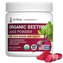 Dr Berg Poudre de betteraves biologiques crues de vrais betteraves terriennes – Poudre de betteraves biologiques certifiées par l'USDA pour soutenir les niveaux d'oxyde nitrique, l'énergie, le flux sanguin et la santé cardiaque* – 30 portions