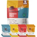 Mammoth Bar Mini - Paquet varié de nos mini barres de protéines organiques – faites avec des noix de prime et protéines blanches d'oeuf • biologique • Paléo • sans gluten • sans OGM • cru - 16 mini barres