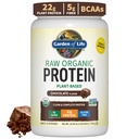 Jardin de la poudre de protéines de vie, poudre de protéines végétales, BCAA, probiotiques et enzymes digestives, sans gluten et sans lactose, chocolat, 1,5 LB