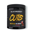 BLACKMARKET CUTS Pre Workout - Mélange de boisson en poudre d'énergie aromatisée pour les hommes et les femmes, idéal pour la définition musculaire, thermogénique, sans créatine (Watermelon, 30 portions)