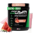 Pre JYM Stim Pastèque sans fraise Poudre de pré-travail, créatine, sans caféine, Citrulline, Betaine, BCAA, Taurine, Alpha-GPC, Huperzine, 30 portions