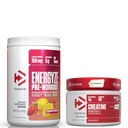 Ensemble de Dymatize Energyze Poudre de pré-entraînement et Combo Monohydrate de Créatine pour l'entraînement et la récupération