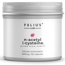 FOLIUS LABS Clean Label N-acétyl L-Cysteine (NAC) Supplément 600mg – Lungs and Respiratory Support – Immune Health Support – 120 gélules